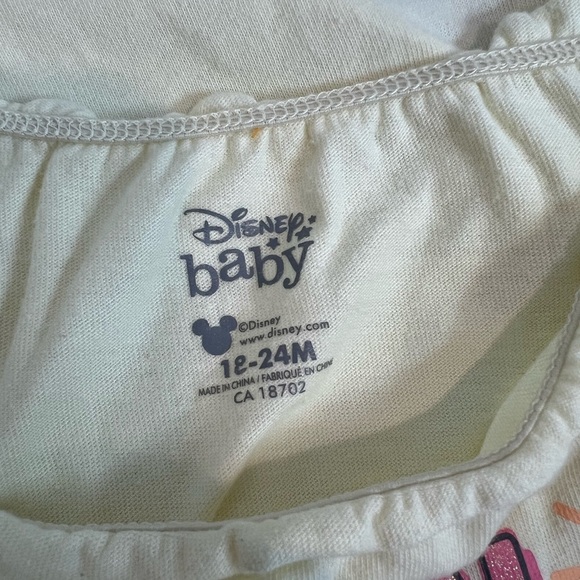 Disney Baby One Piece Tank Top Bodysuit - Yellow Minnie Mouse 18-24M Girl - Picture 5 of 5
